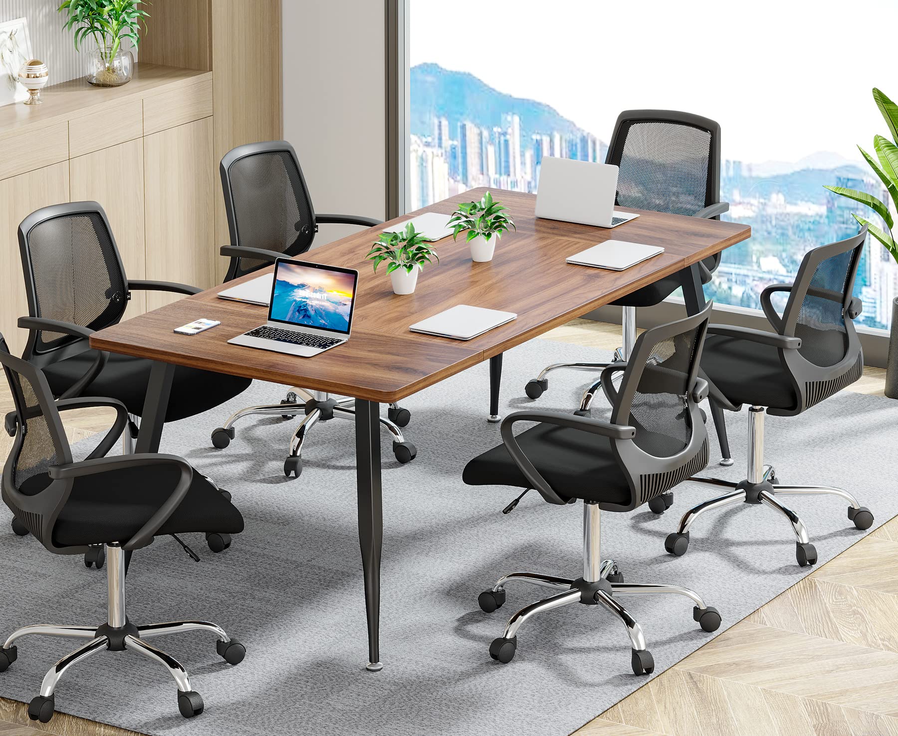 6FT Conference Table with Metal Legs