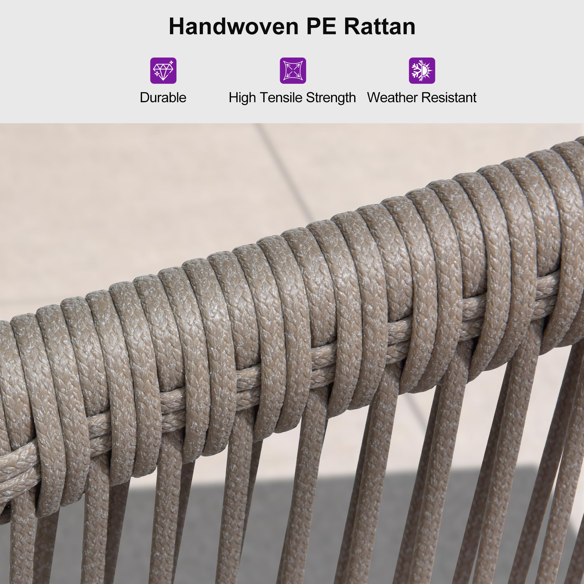 4-Piece Patio Conversation Set with Cushions