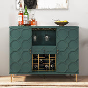 Modern Bar Cabinet with Drawer and Wine Glass Racks