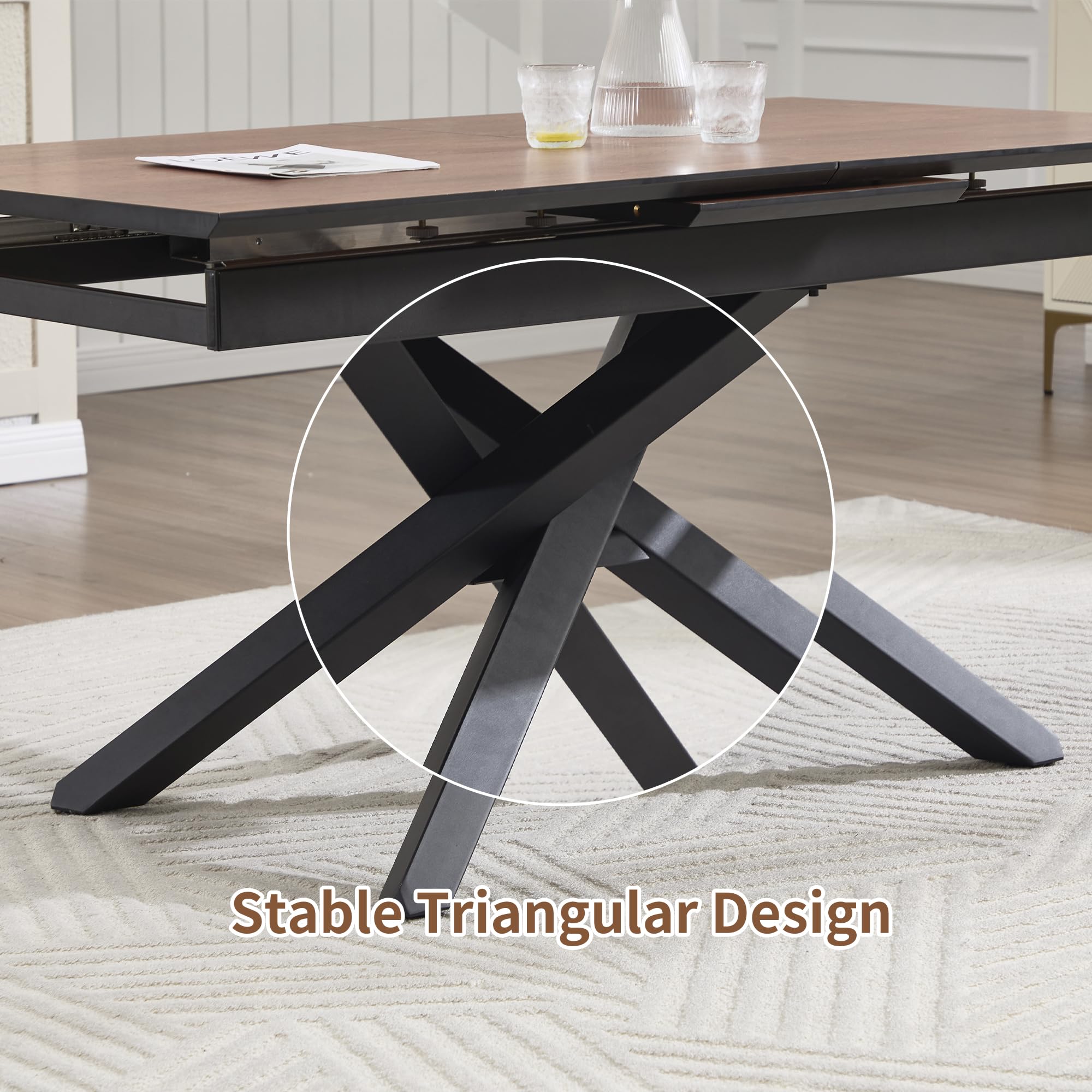 Extendable Dining Table for 6-10 People