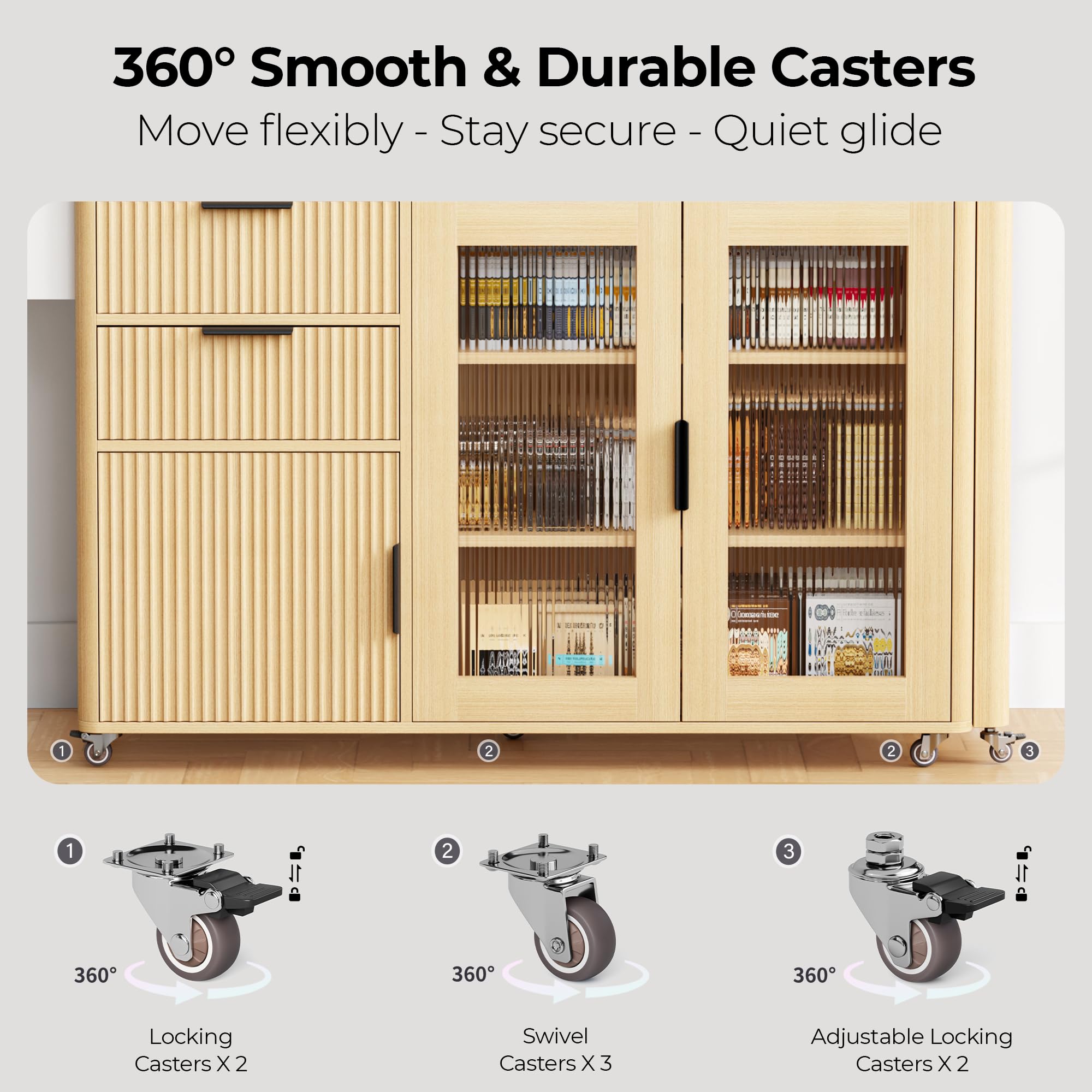 Kitchen Island with Extendable Dining Table