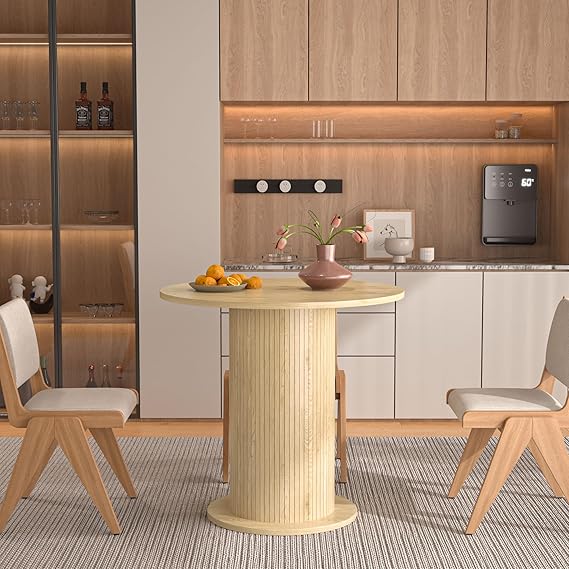 59 Inch Round Dining Table for 6