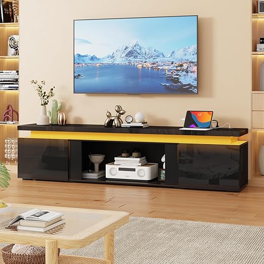71" LED TV Stand with 40" Electric Fireplace