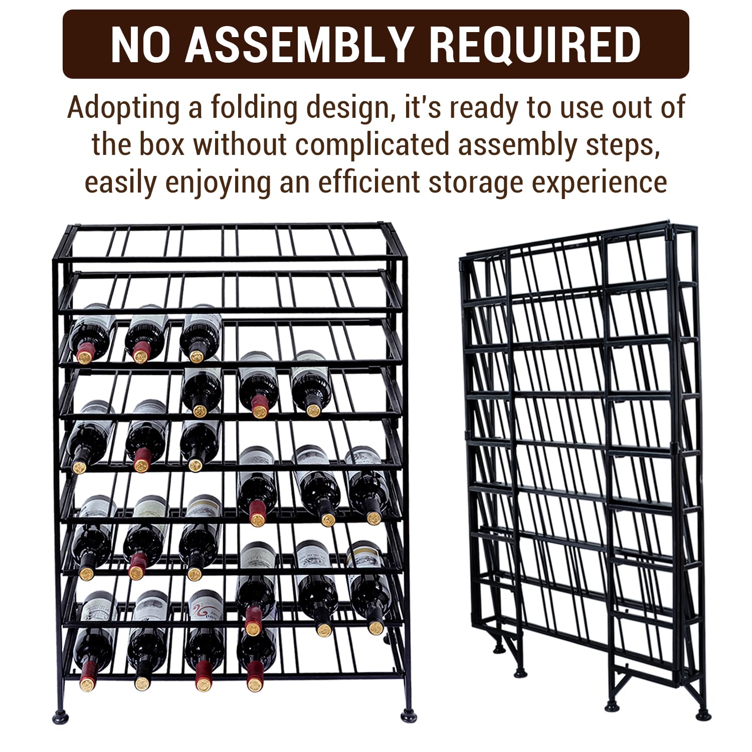 54-Bottle Freestanding Wine Rack