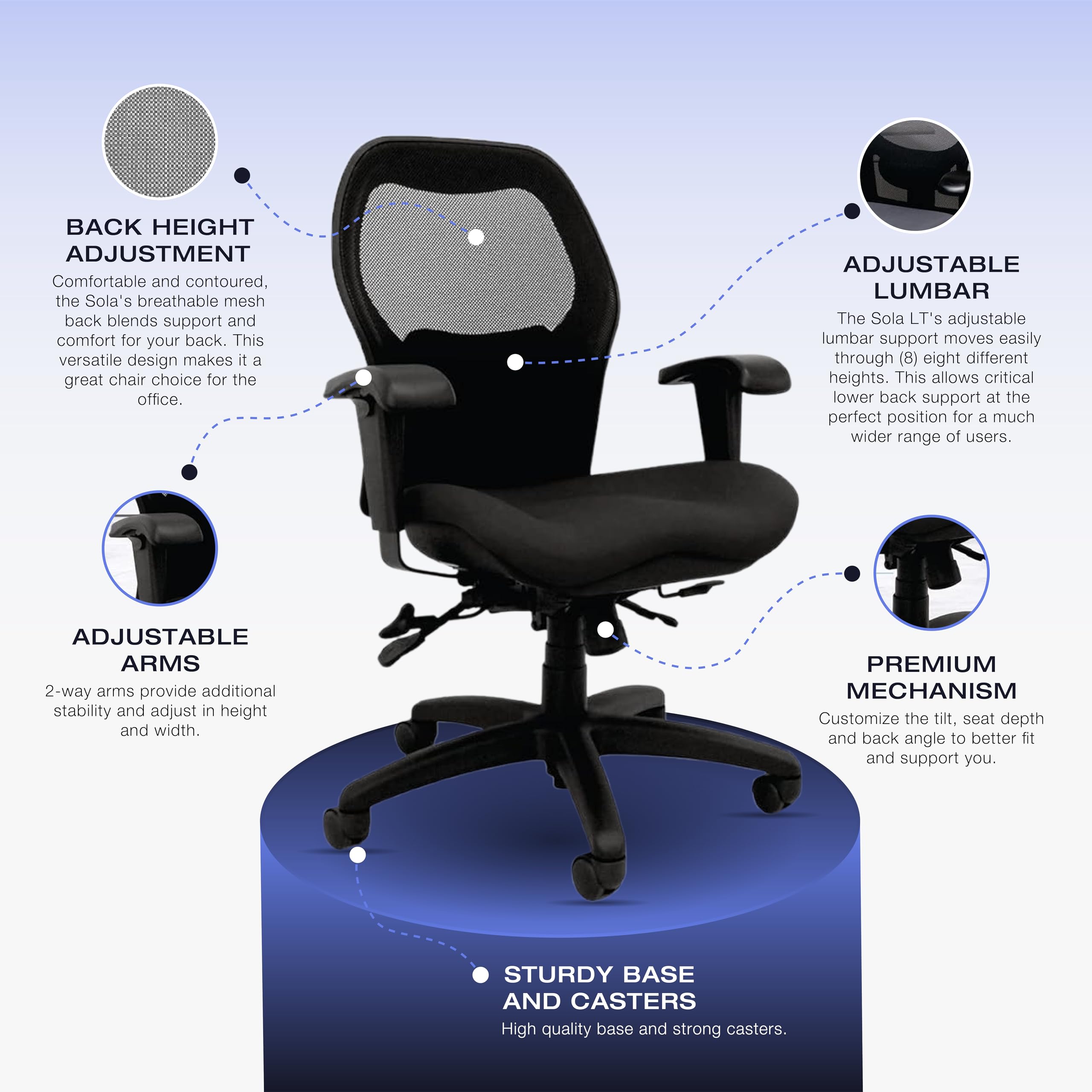 Ergonomic Office Chair with Lumbar Support