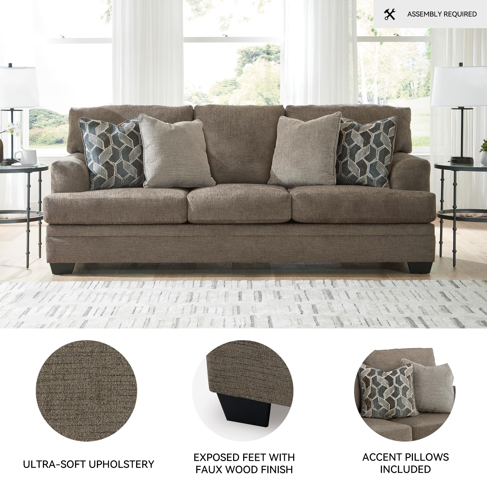 Stonemeade Casual Sofa with 4 Toss Pillows