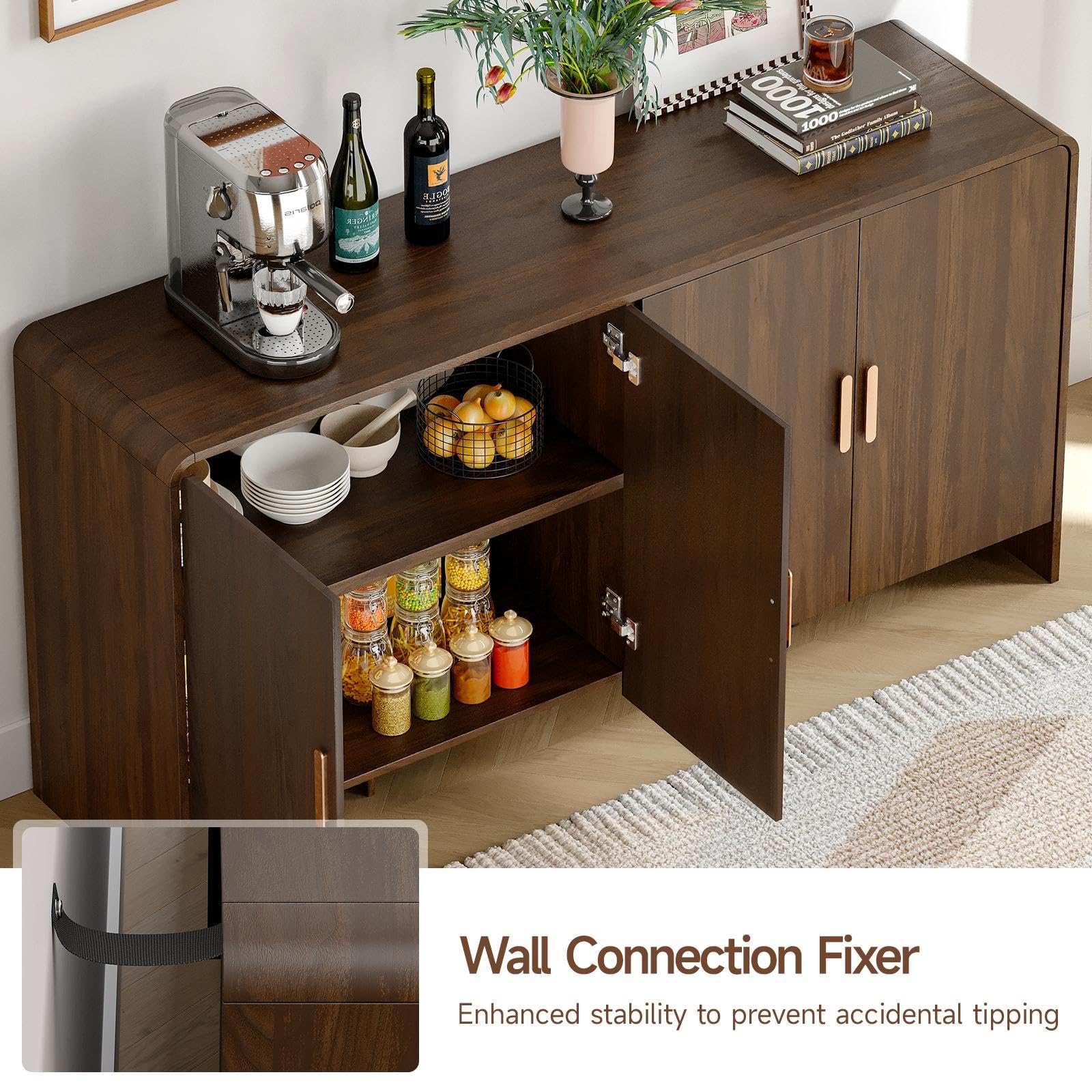 60" Sideboard Buffet Cabinet with Storage