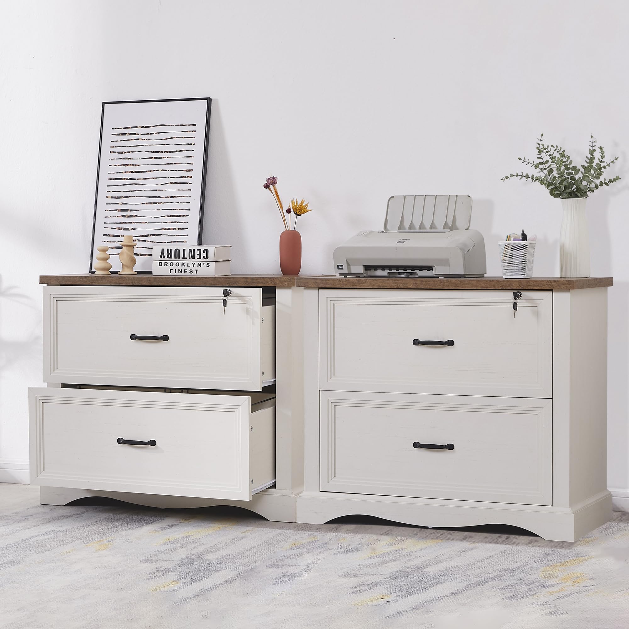 Farmhouse File Cabinet with 2 Drawers