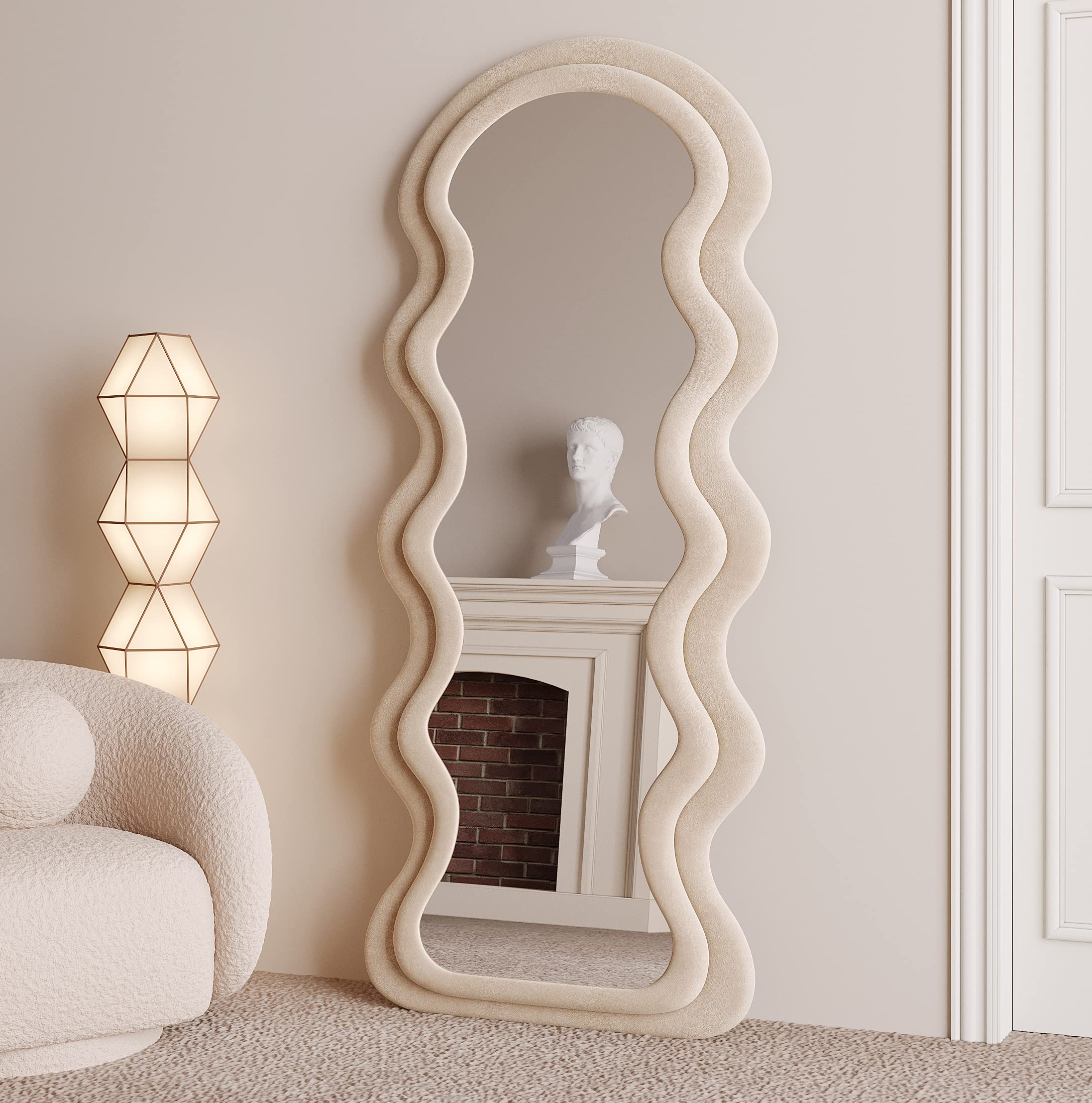 63x24 Irregular Wavy Mirror Wall Mount