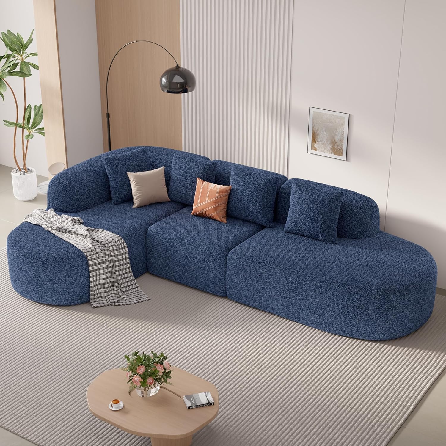 Modern L-Shape Sectional Sofa with Chaise