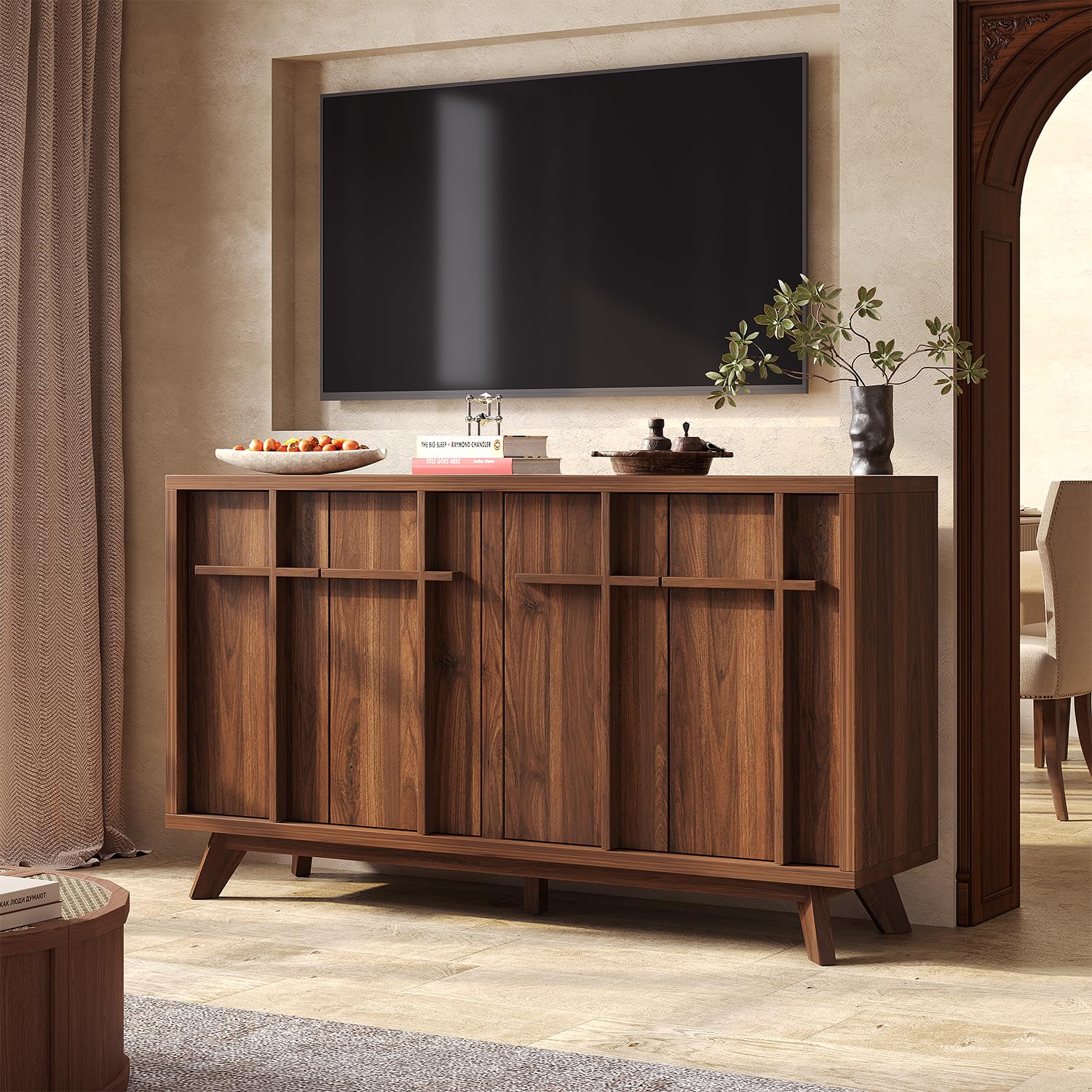 59" Modern Buffet Cabinet with Storage