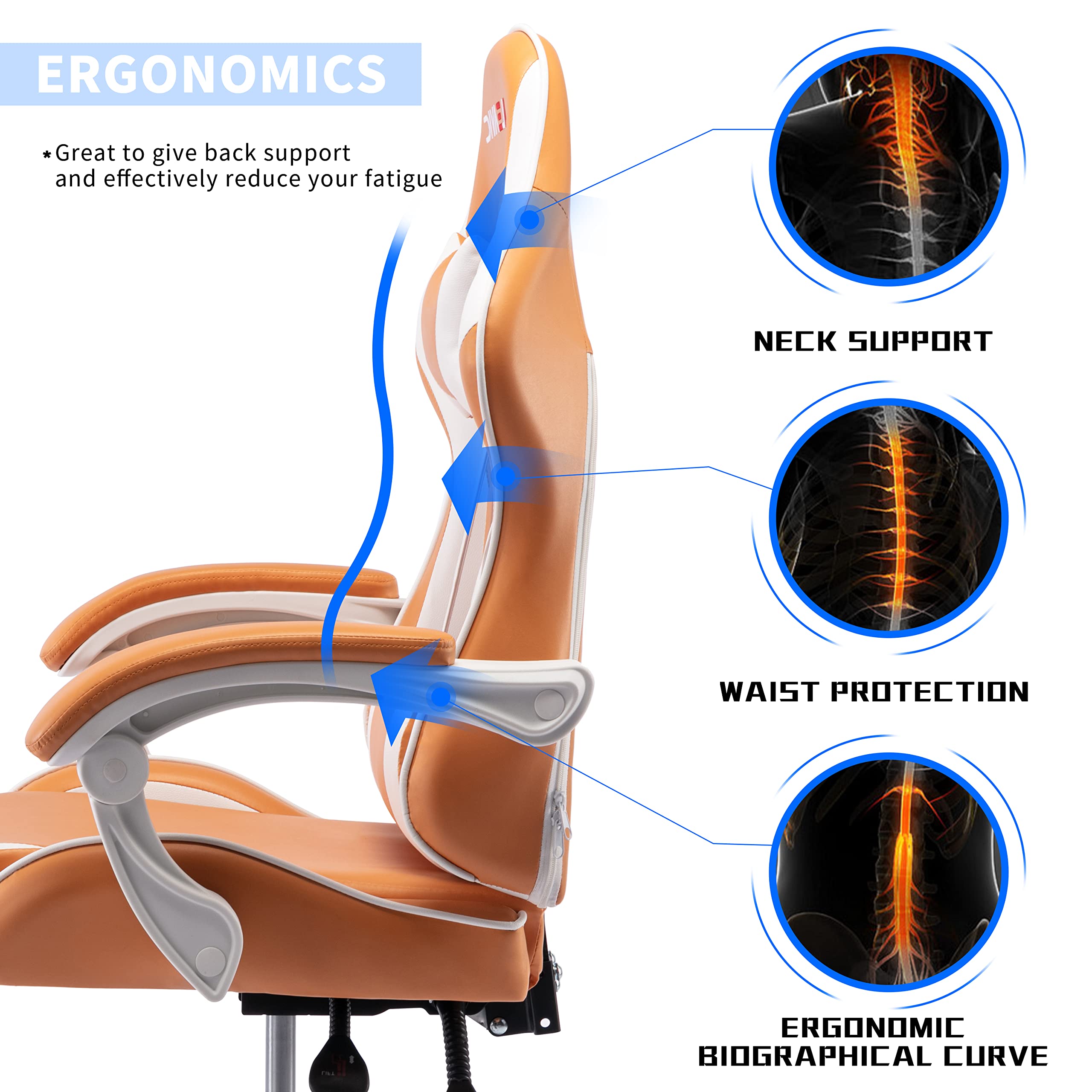 Ergonomic Gaming Chair with Lumbar Support