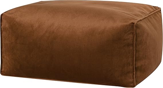 Roll Velvet Ottoman Pouf Multi-Function Lounger Footrest
