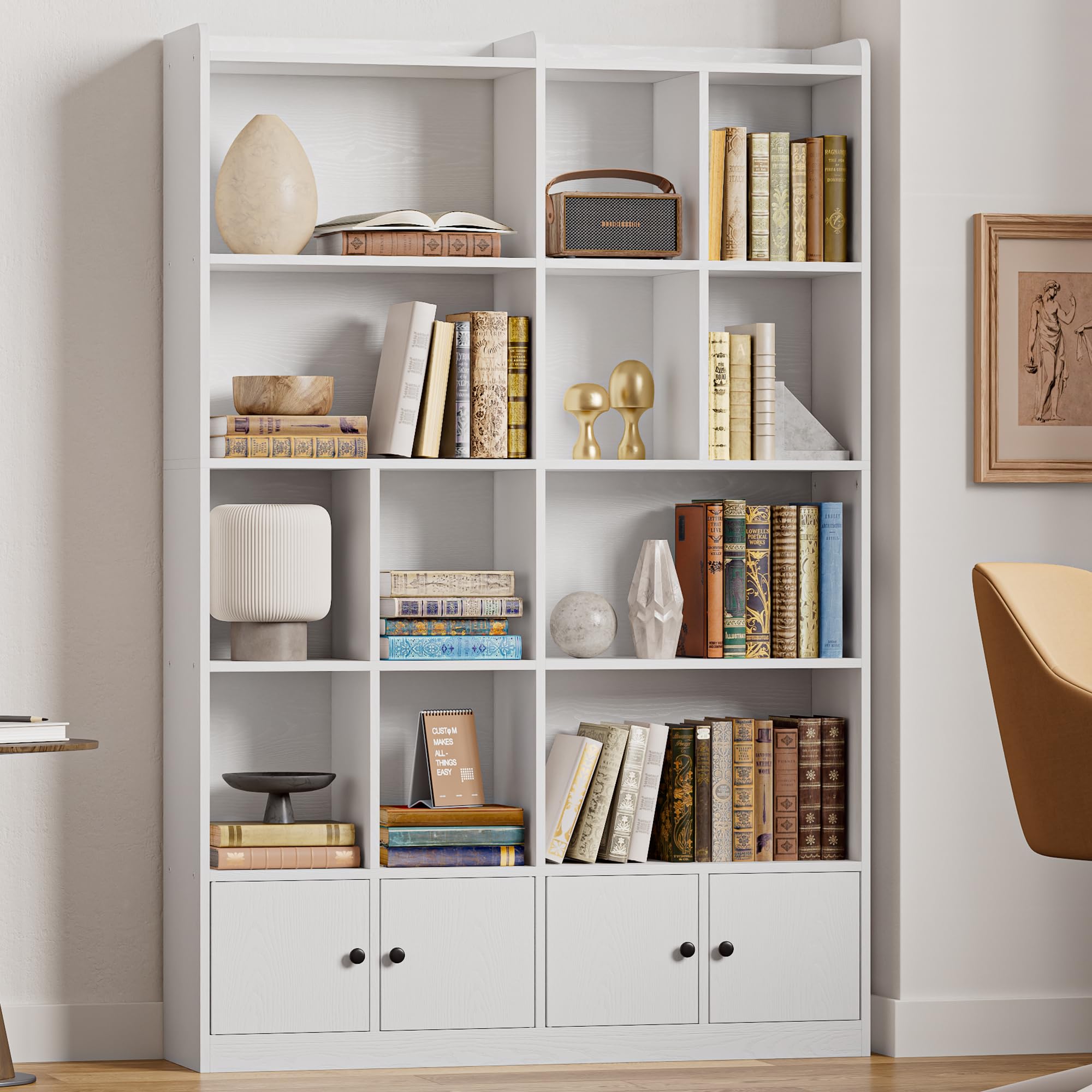 6-Tier Bookshelf with Doors