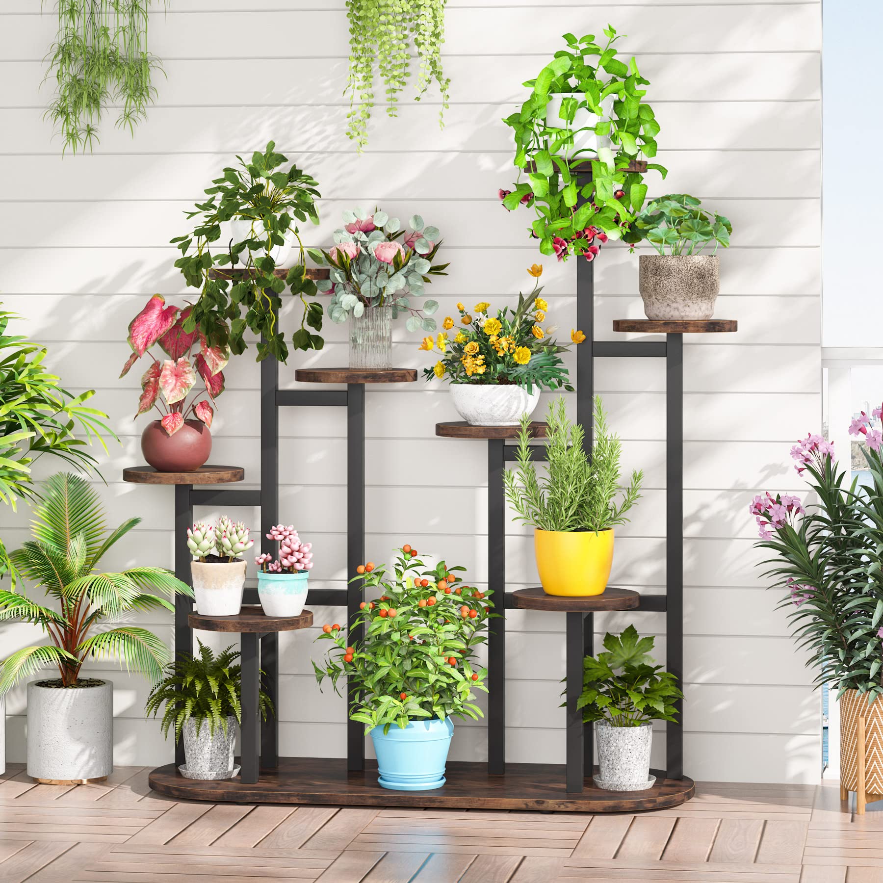 Multi-Tiered 11 Pot Plant Stand