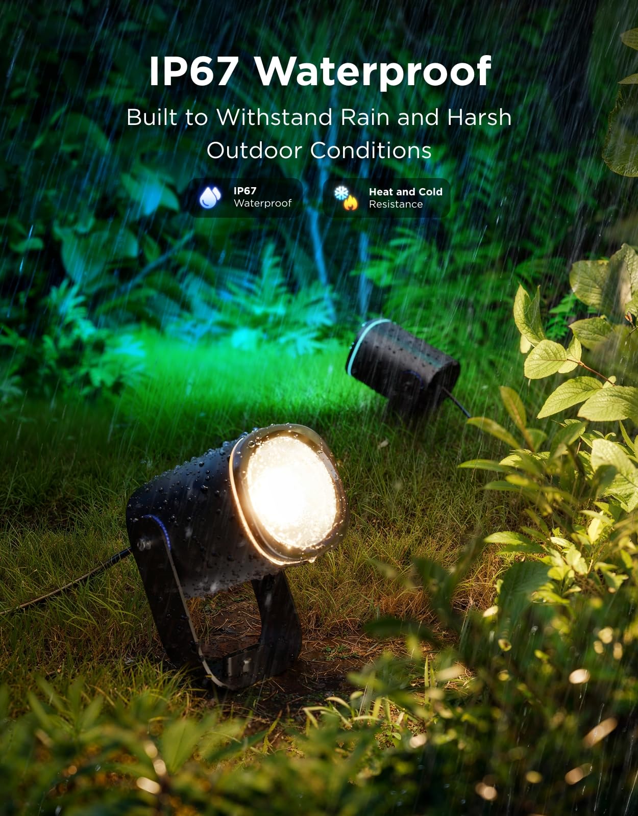 Smart RGBWIC Outdoor Spotlights 4-Pack