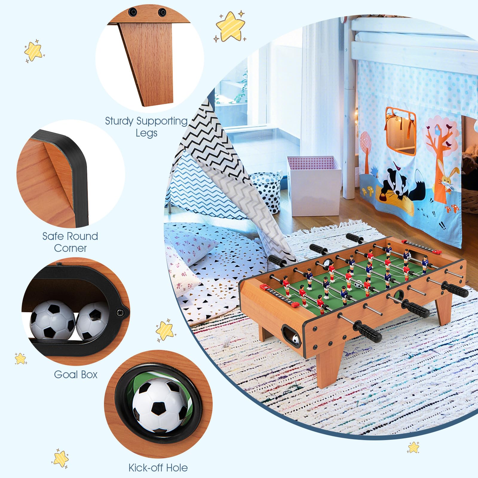 27" Tabletop Foosball Table