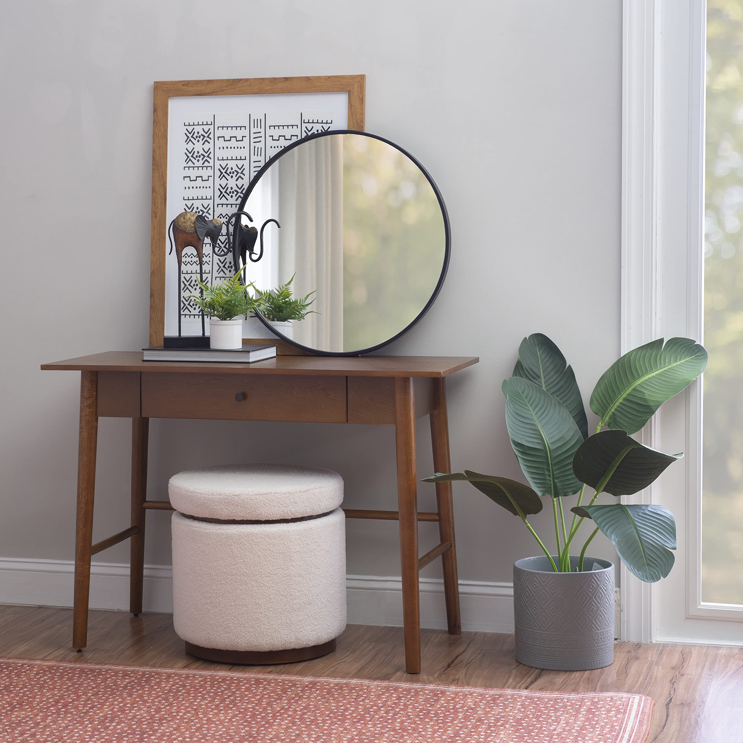 Mid-Century Walnut Desk with Drawer
