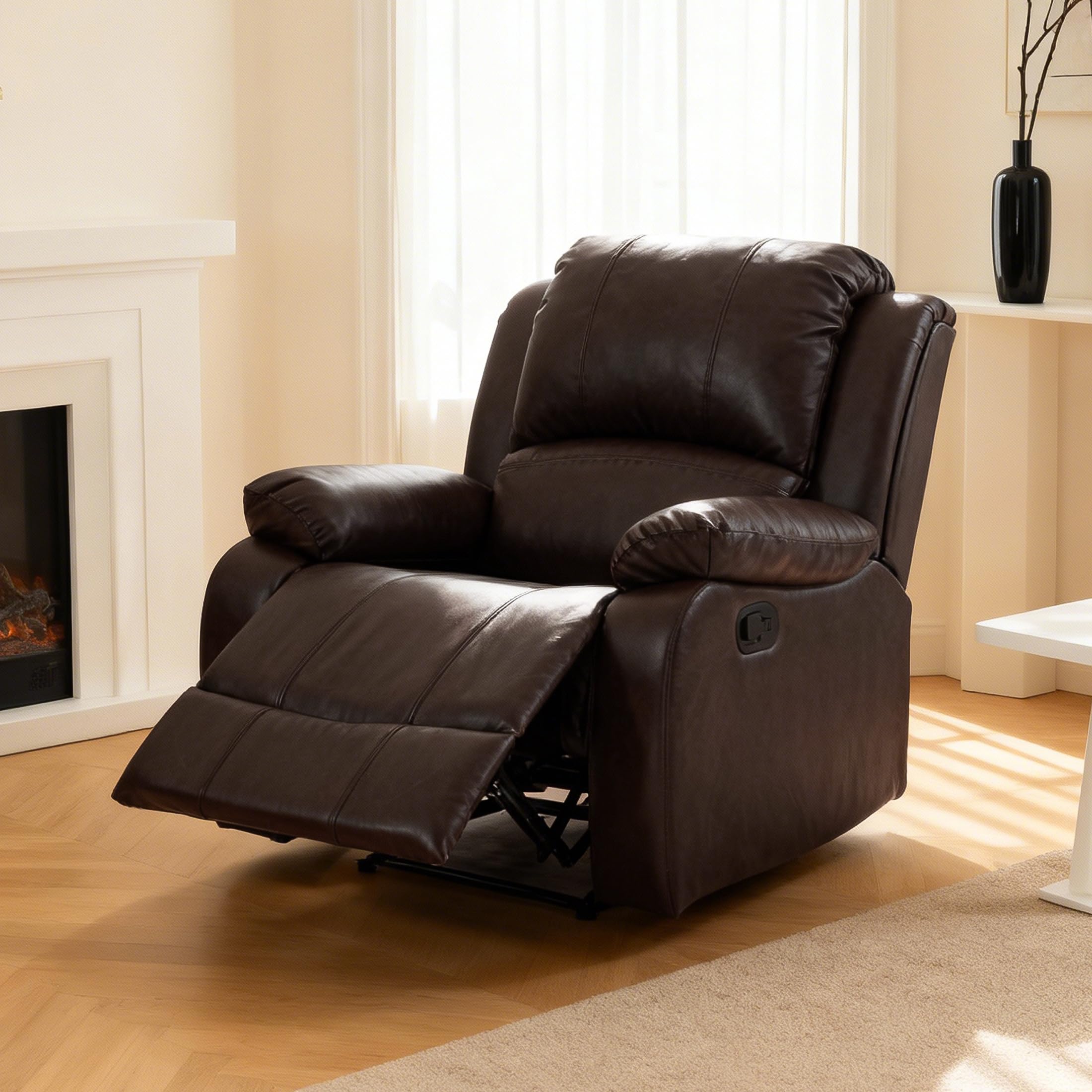 Manual Recliner Chair with Adjustable Push Back