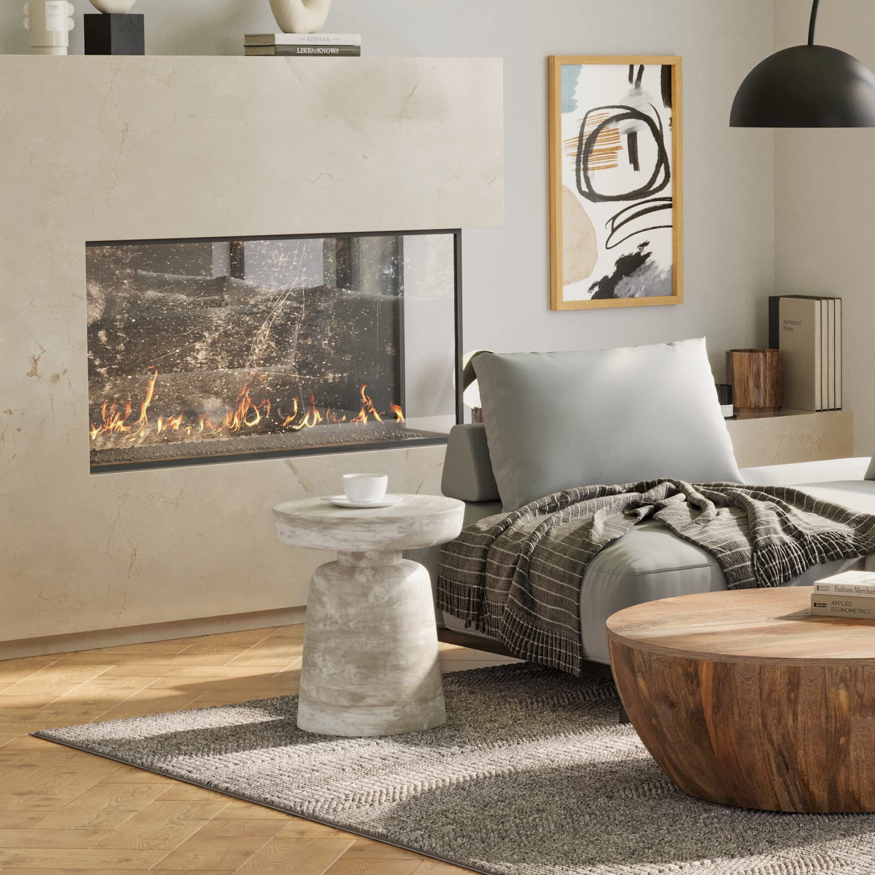 Robbie Solid Mango Wood Accent Table