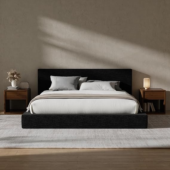 Cloud Upholstered Queen Bed Frame with Headboard