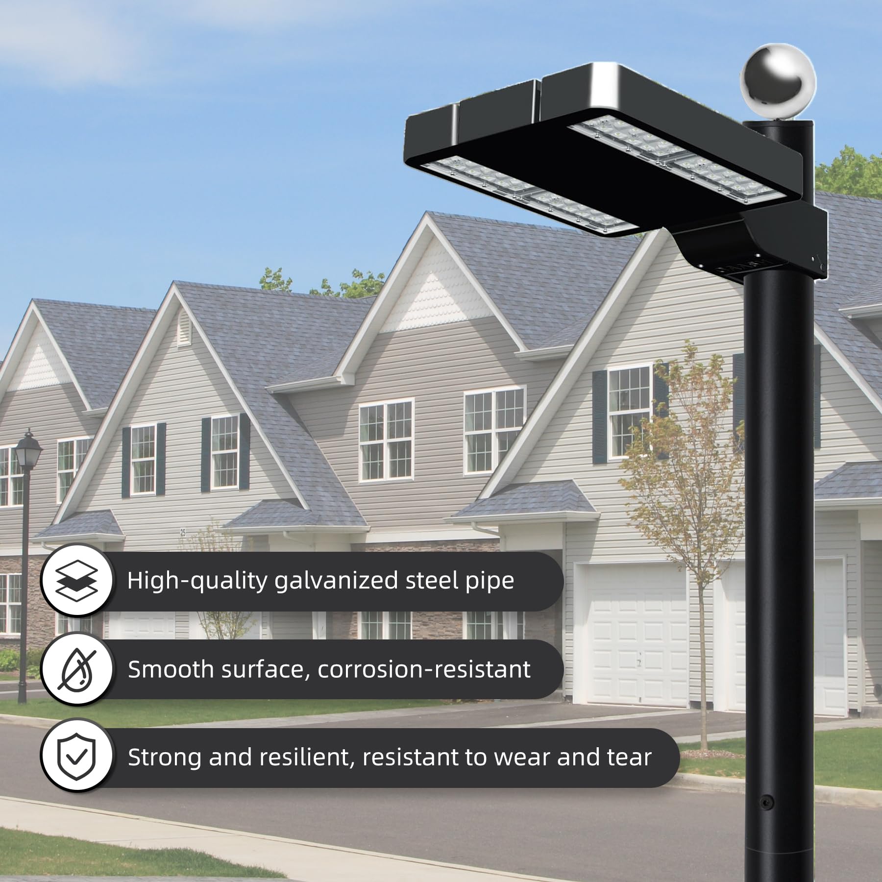 10ft Outdoor Street Light Pole