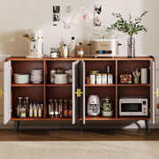 Mid-Century Buffet Cabinet with Storage 63" Wide
