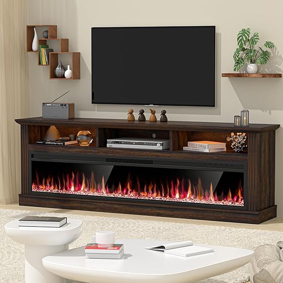 58" Fireplace TV Stand with Electric Fireplace