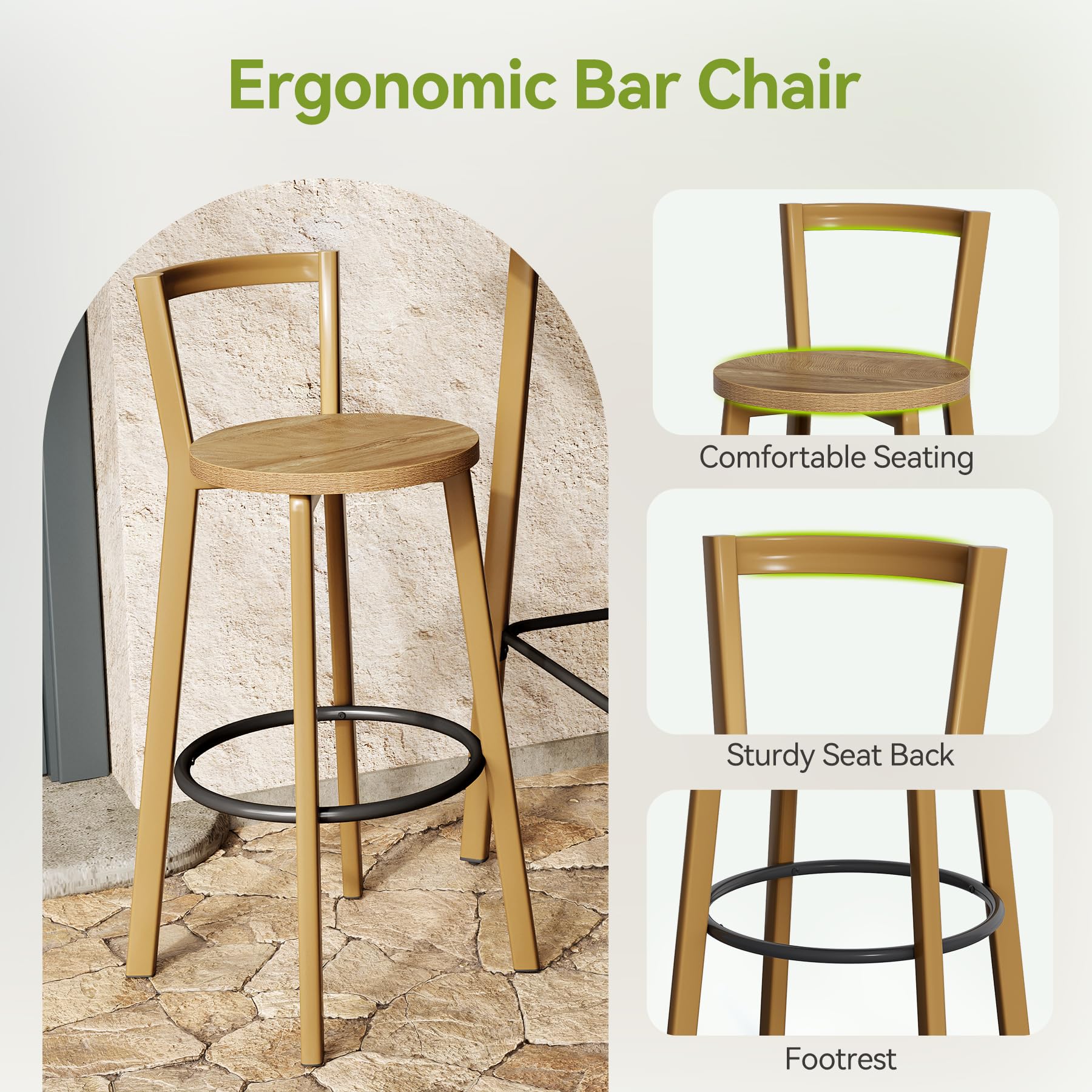 39.4" Square Bistro Pub Table Set with 2 Chairs