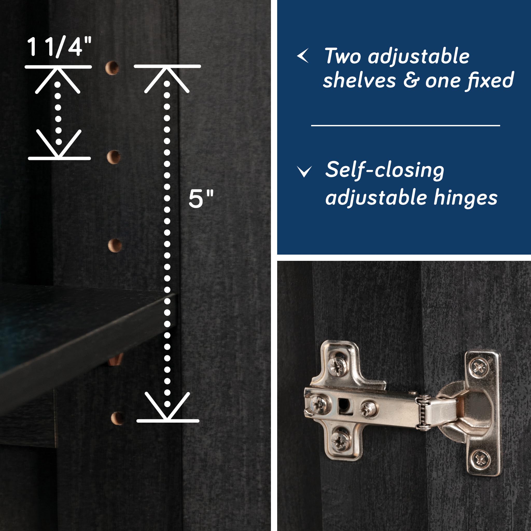Tall Storage Cabinet with Adjustable Shelves