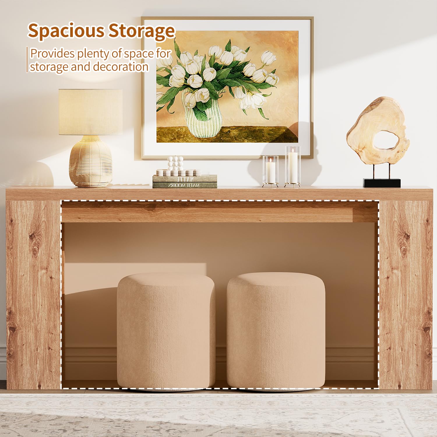 Extra Long Console Table 70.9 Inch Farmhouse Entryway Table