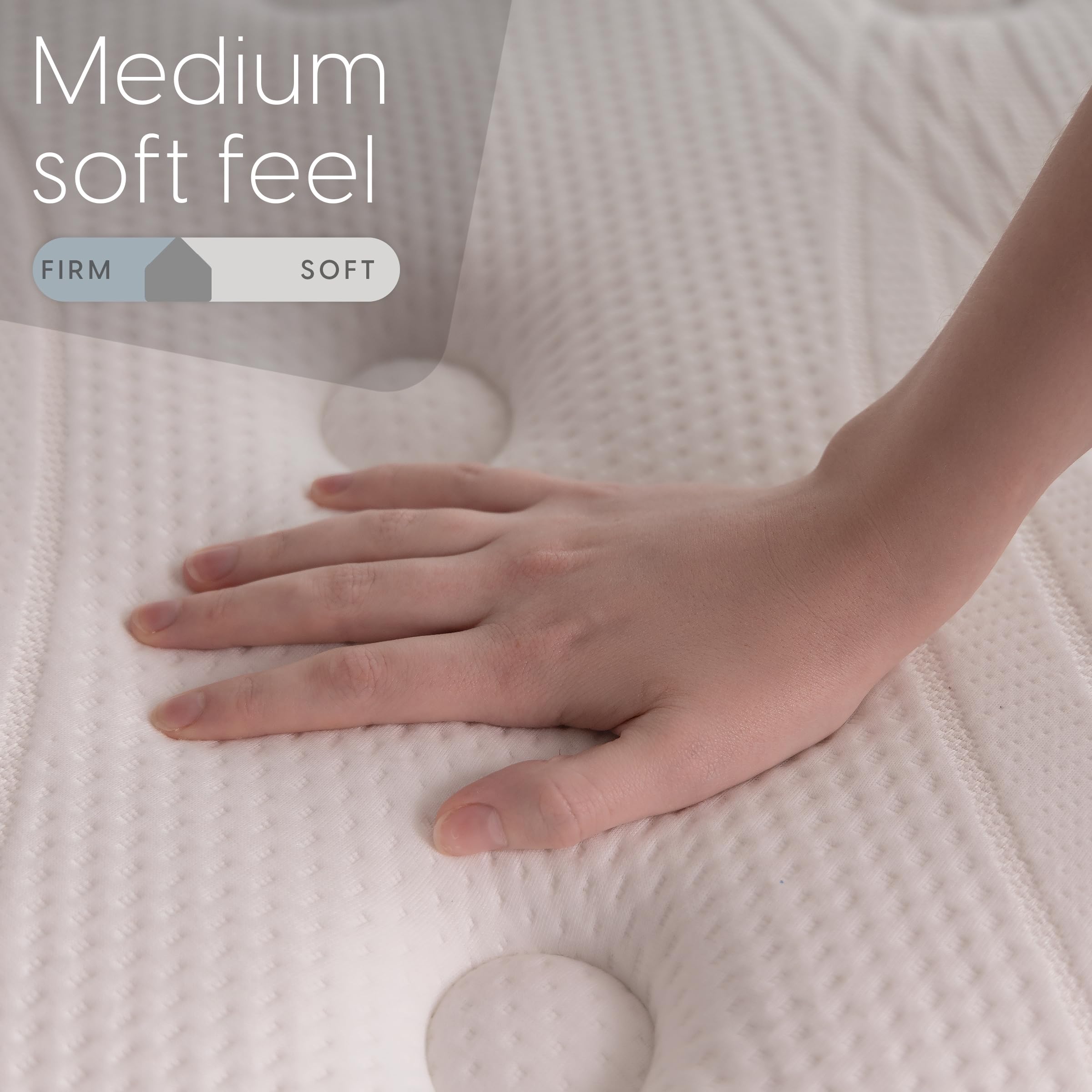 14 Inch Hybrid Queen Mattress with Memory Foam and Quilted Pillow Top