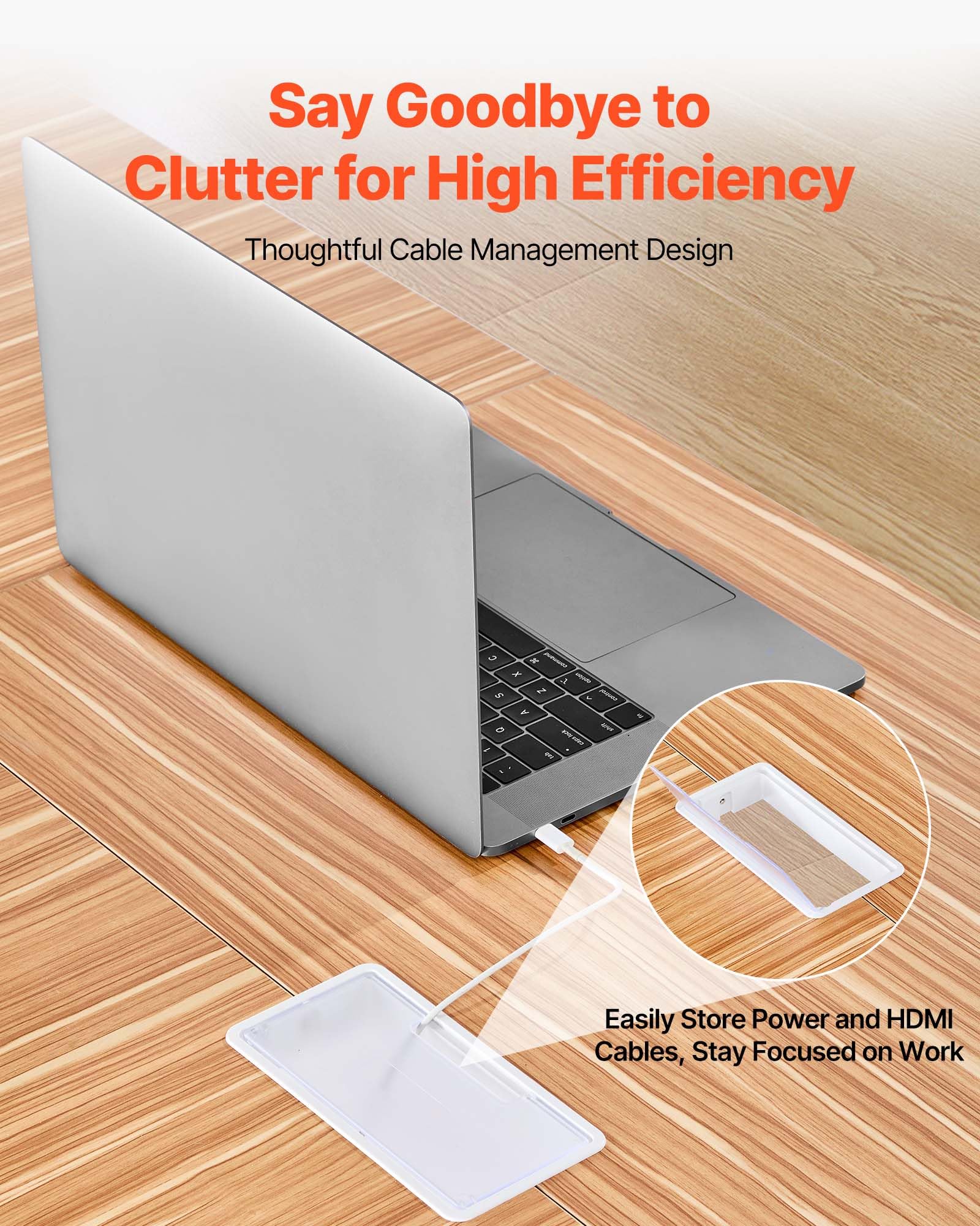 6 ft Conference Table for 6-8 Person with Metal Legs