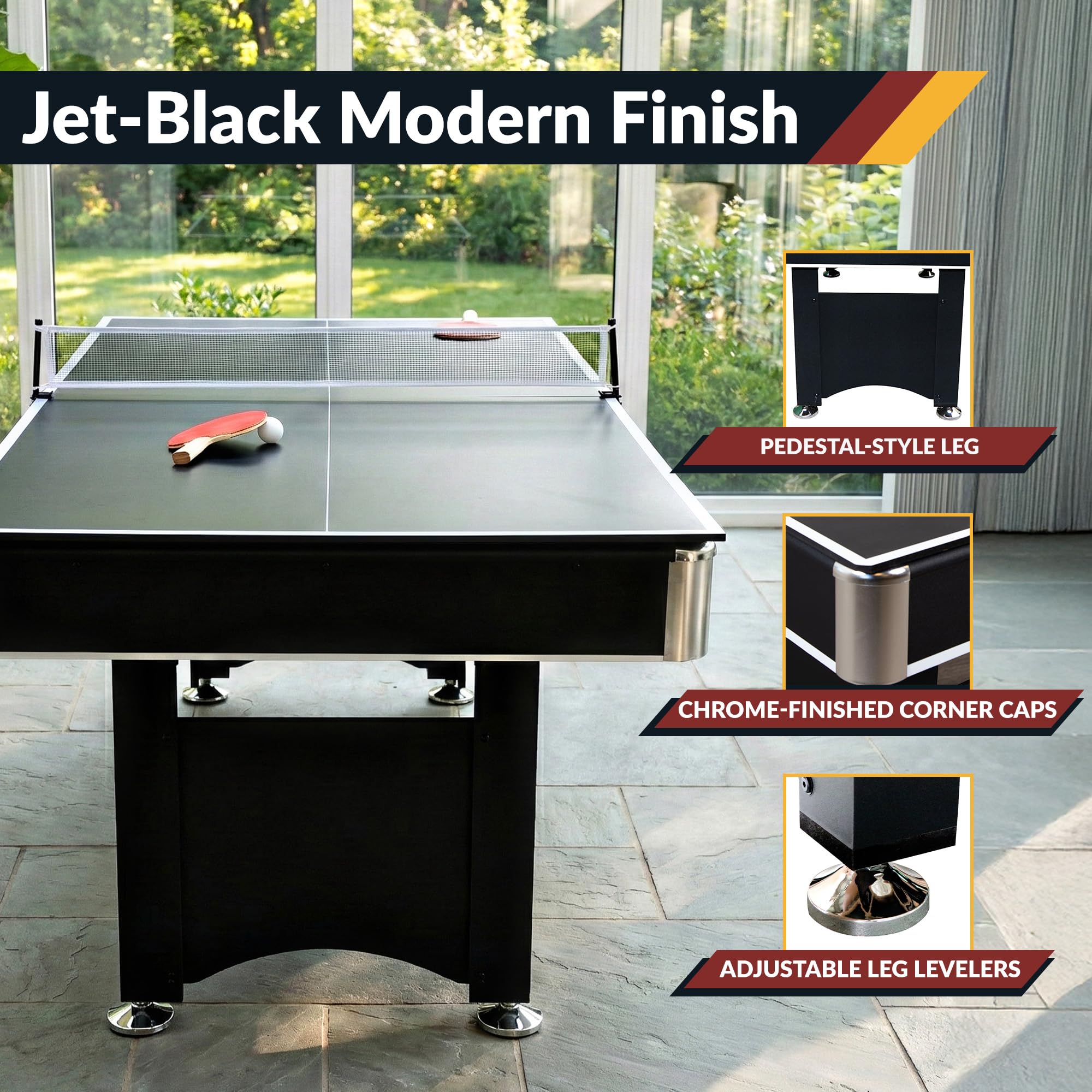 6ft Pool & Table Tennis Combo Table