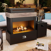 Propane Outdoor Fireplace 50,000 BTU with Ceramic Logs