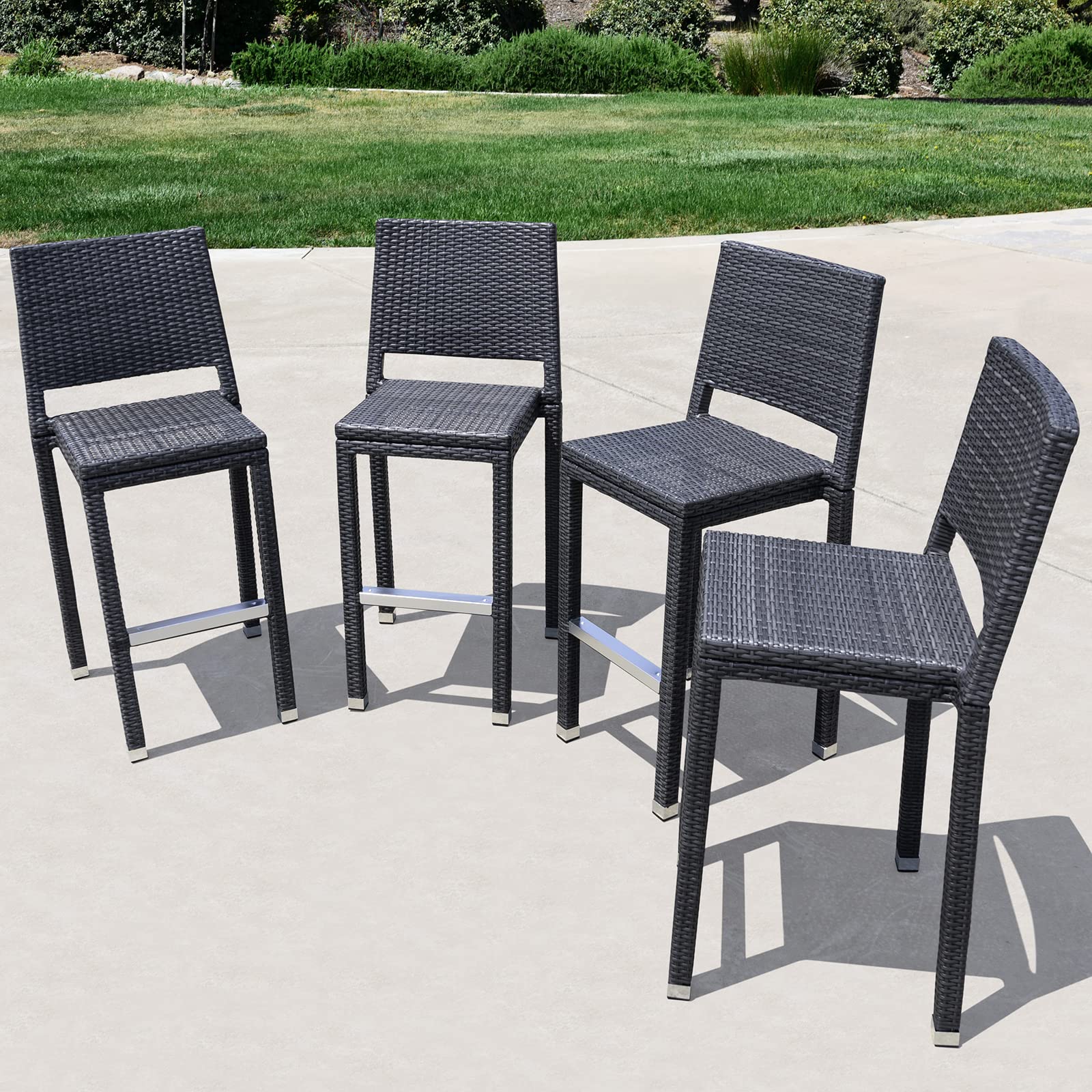 30" Outdoor Patio Bar Stools Set of 4