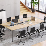 8FT Boat Shaped Conference Table with Power Outlets