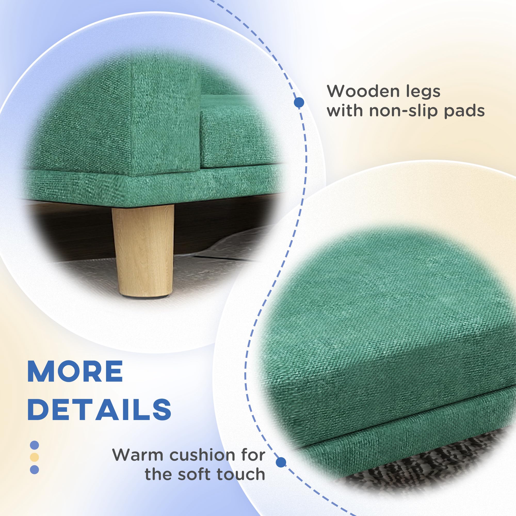 Dog Sofa Couch with Washable Cover and Anti-Slip Mat