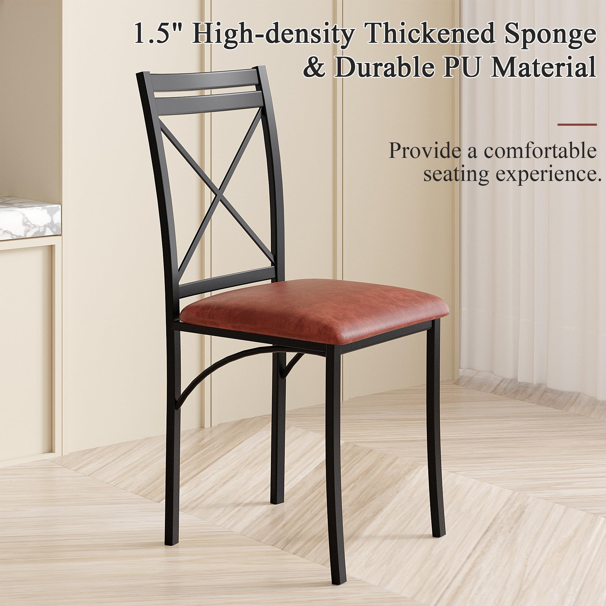 5 Piece Dining Table Set for 4 with Chairs