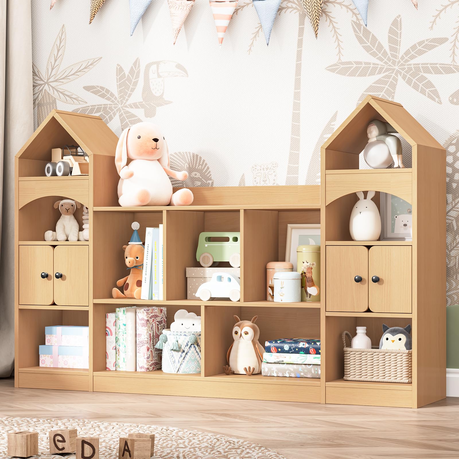 Castle Shape Children's Bookshelf Storage Organizer