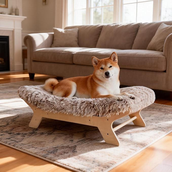 Extra Large Elevated Dog Bed with Washable Cover