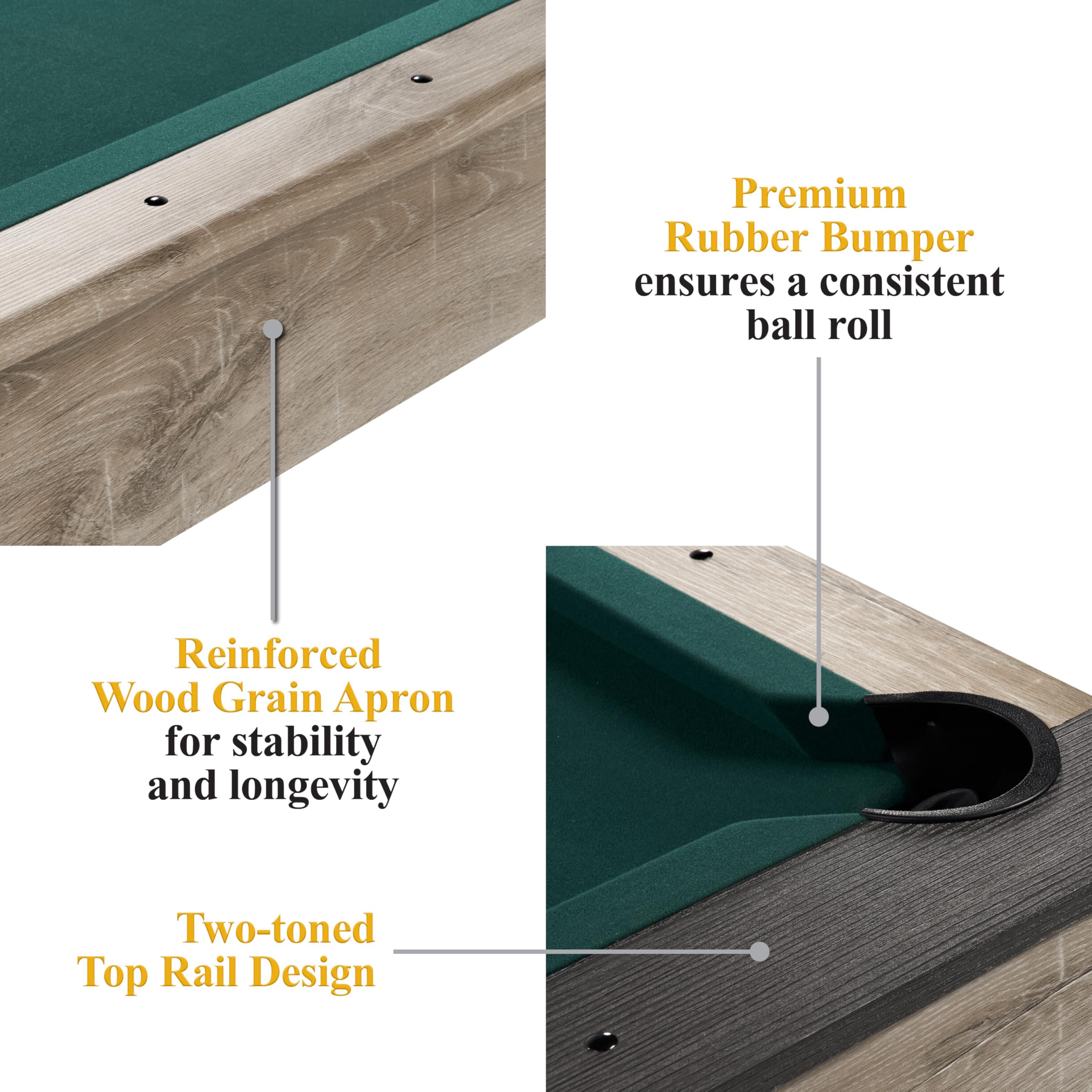 7' 3-in-1 Pool Table with Dining Top & Table Tennis
