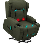 Power Lift Recliner Chair with Massage and Heat