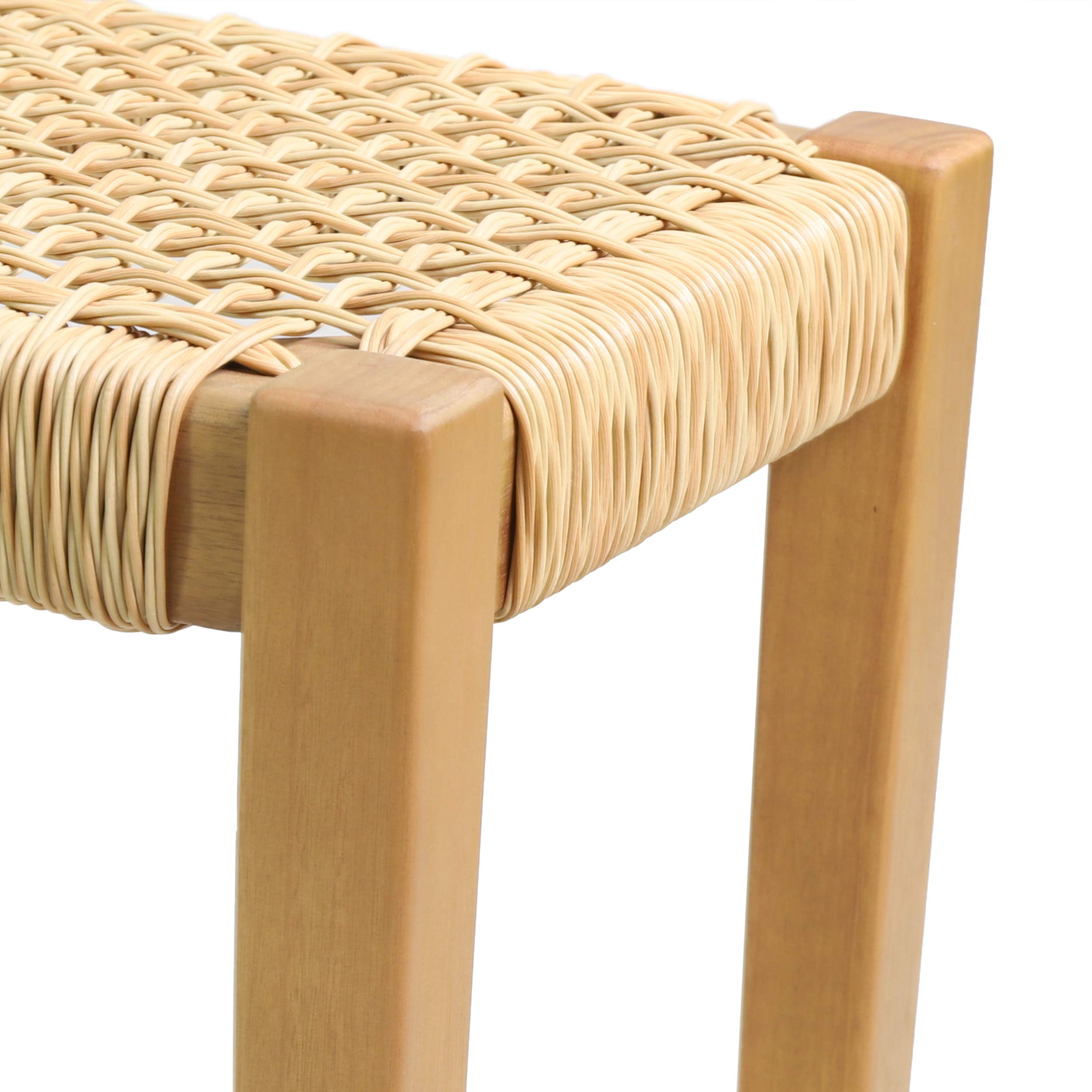 Isaac Outdoor Industrial Acacia Wood Bench