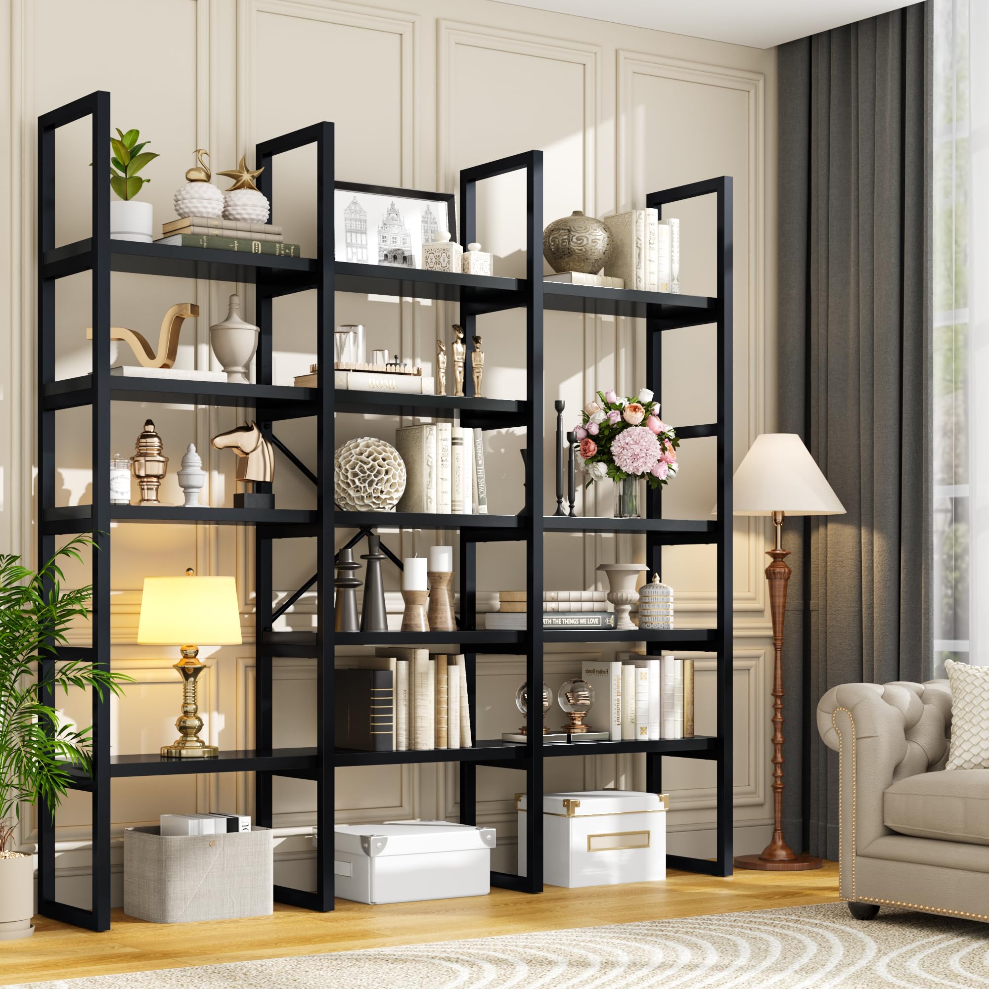 5-Tier Geometric Bookshelf