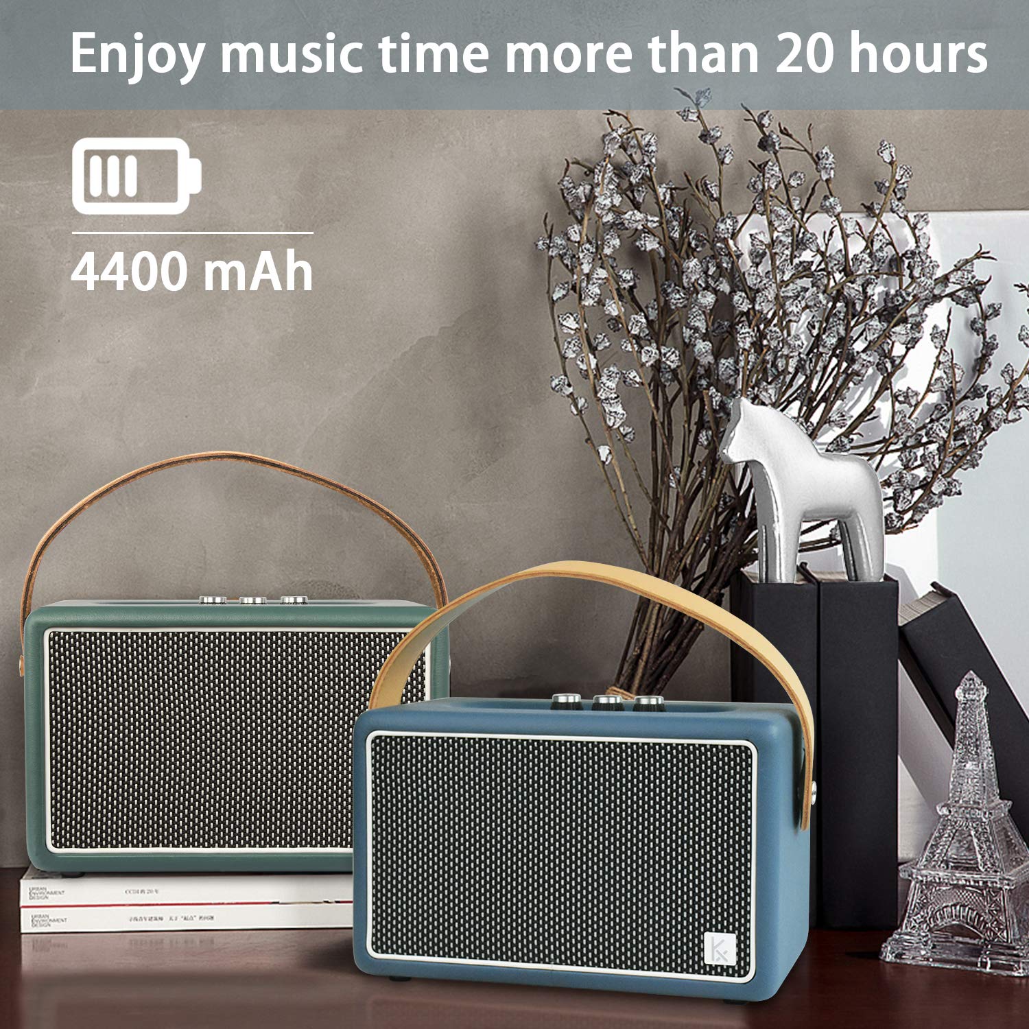 40W Vintage Bluetooth Speaker with Heavy Bass