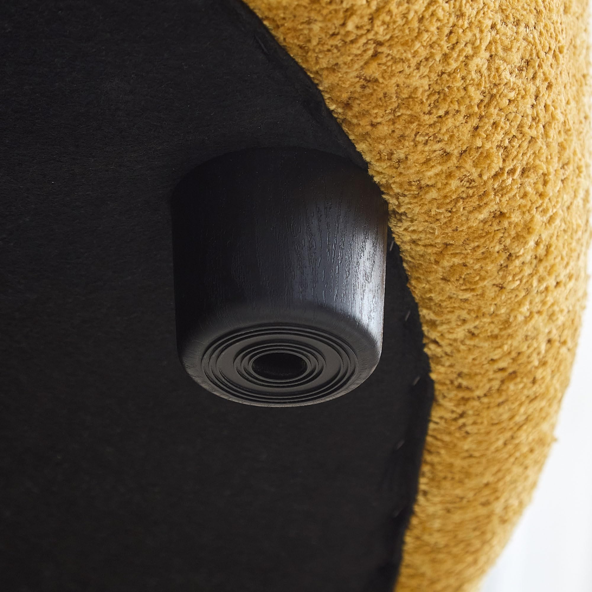 KEIKI 125" Luxury Curved Boucle Sectional Sofa with Right Chaise, Upholstered Modern Style Oversized 5-Seater Couch with Thickened Seat Cushions, Easy Assembly, for Apartment, Living Room, Yellow