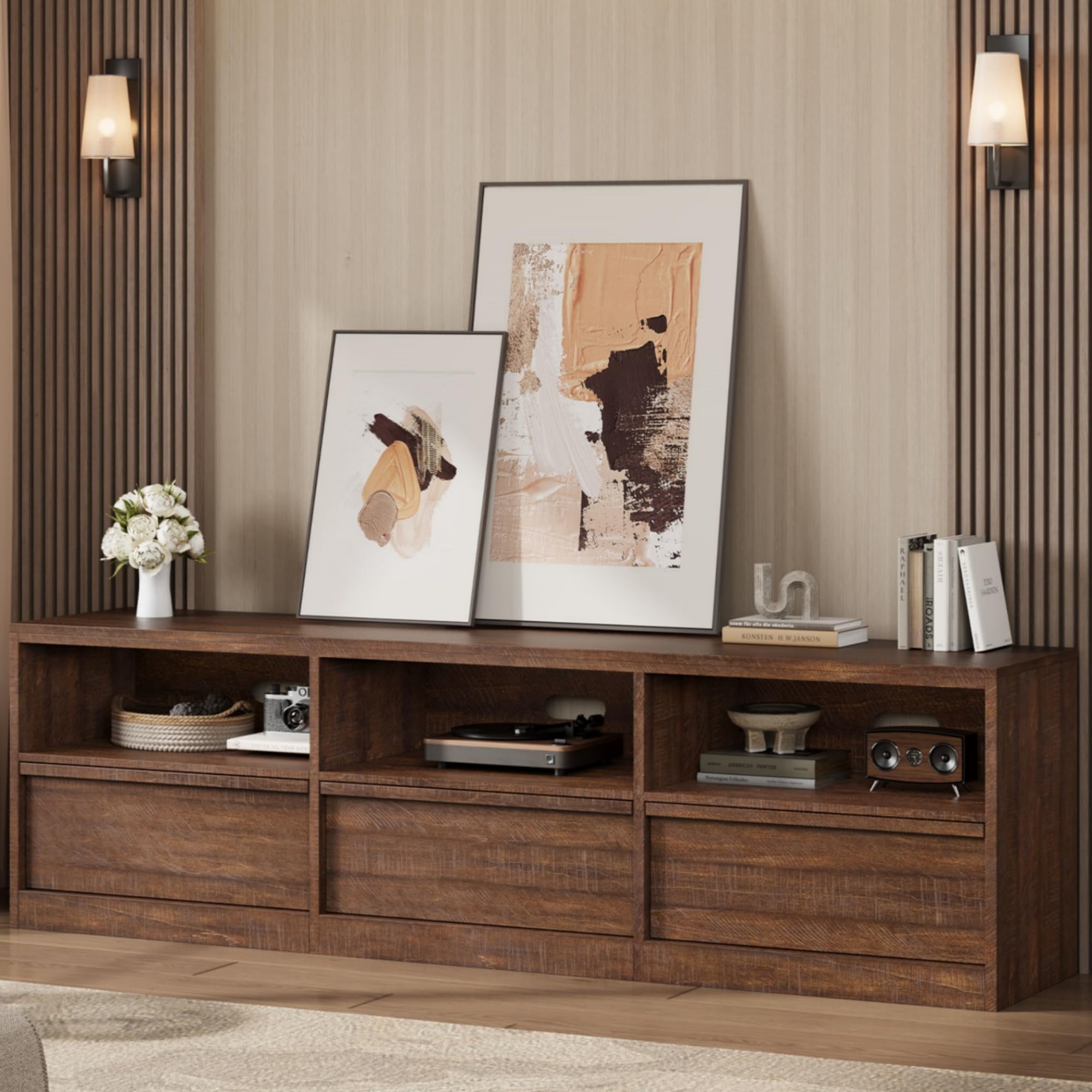 70 Inch Mid Century Modern TV Stand