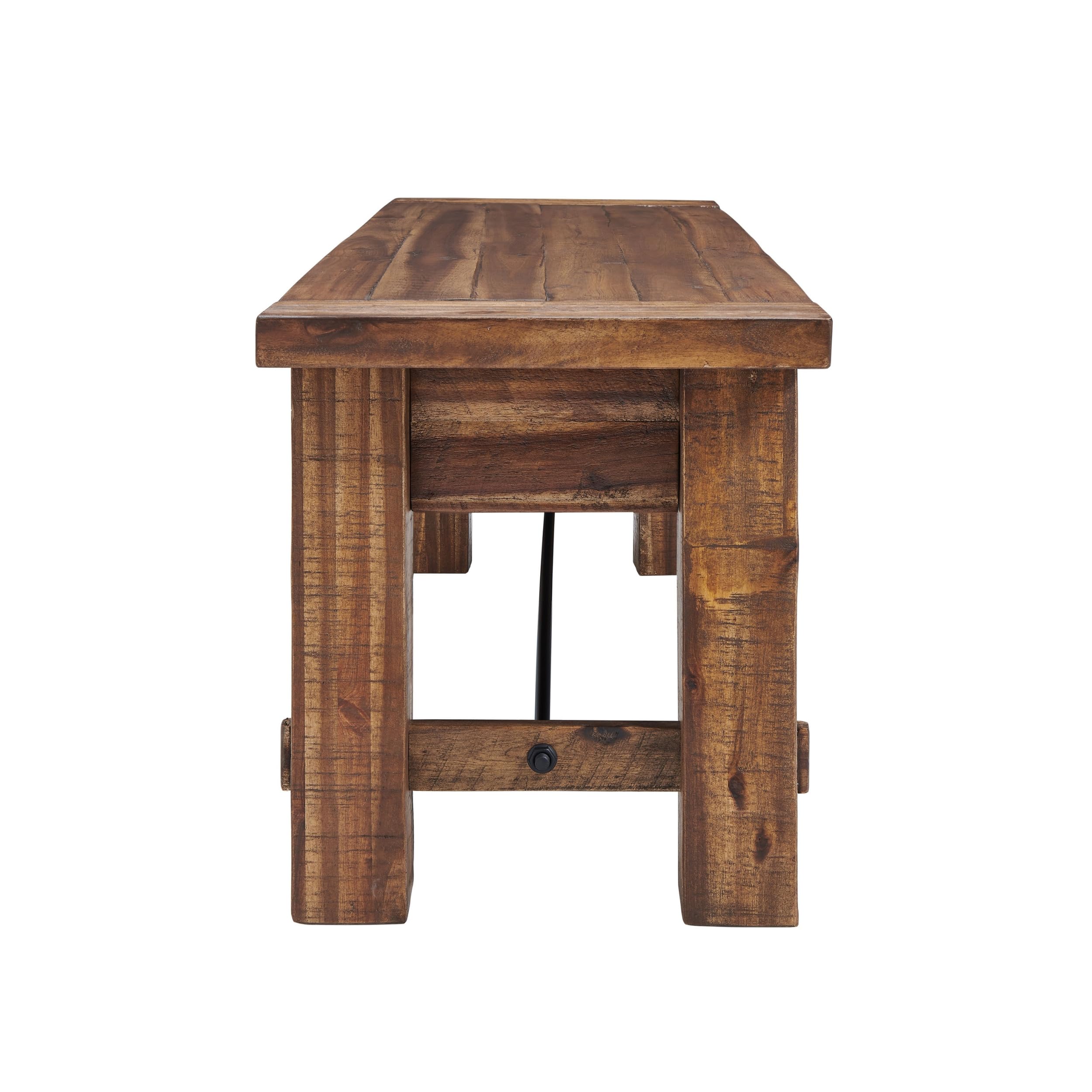 60-Inch Rustic Wood Bench