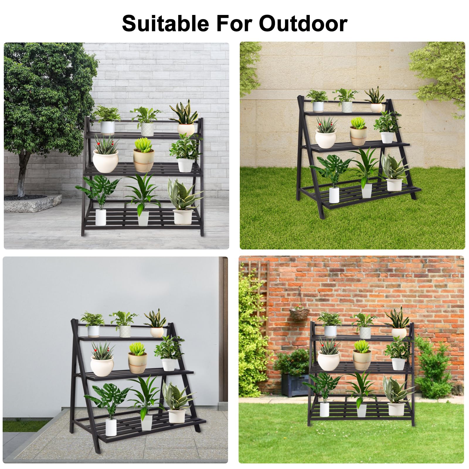 3-Tier Aluminum Plant Stand for Indoor Outdoor Use